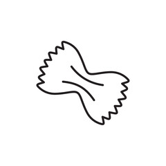 Pasta icon Outline set in black and white color