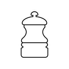 Pepper shaker icon Outline set in black and white color