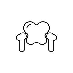 Pelvis icon Outline set in black and white color
