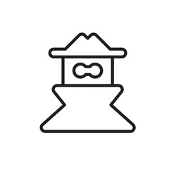 Spy icon Outline set in black and white color