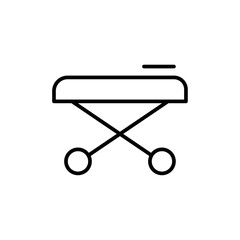Stretcher icon Outline set in black and white color