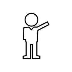 Teaching icon Outline set in black and white color