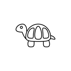 Turtle icon Outline set in black and white color