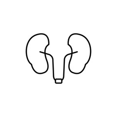 Urology icon Outline set in black and white color