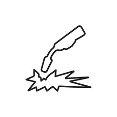 Obraz premium Welding icon Outline set in black and white color