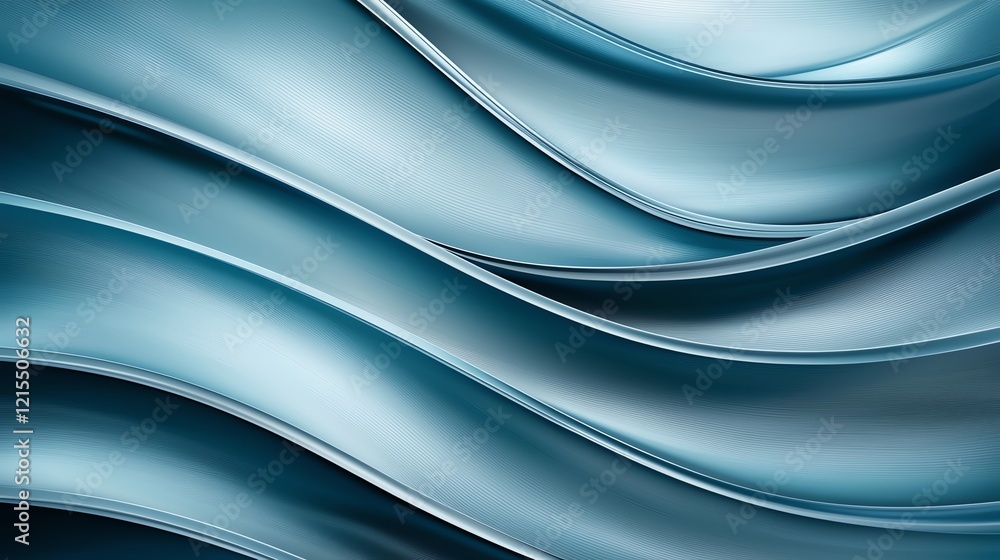 Aufkleber abstract waves of blue fabric create a smooth and flowing texture. the play of light enhances the de