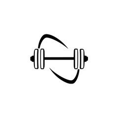 Barbell Weightlifting: Fitness, Strength, and Workout Symbol