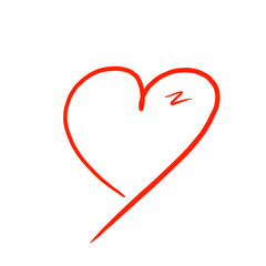 handwriting lovely red heart png
