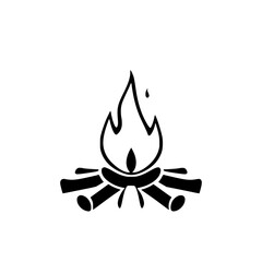 Campfire Icon: A symbol of warmth, adventure, and relaxation. Perfect for camping, hiking, and outdoor enthusiasts.