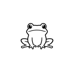 Adorable Cartoon Frog Illustration: Simple Vector Graphic Design