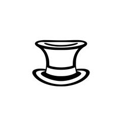 Top Hat: Classic Headwear, Vintage Fashion Accessory, Formal Style Icon, Magic and Theater Symbol, Retro Design Illustration