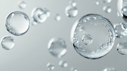 A tranquil abstract image showcases levitating bubbles against a soft background, evoking a sense of calm, wonder, and the beauty of simple, ethereal moments.