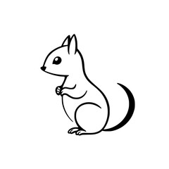 Adorable Cartoon Squirrel Illustration: A Charming Vector Graphic