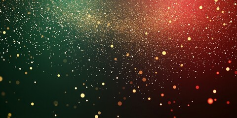Festive Holiday Background with Red Green Gradient and Golden Glitter, Perfect for Custom Text or Designs, High Resolution and Minimalist Style for Seasonal Projects