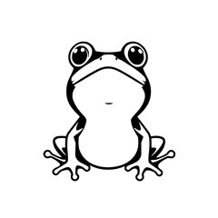 Adorable Cartoon Frog Illustration: Cute Amphibian Character Design