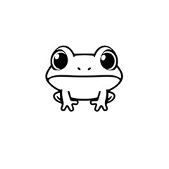 Adorable Cartoon Frog Illustration - Cute Amphibian Design