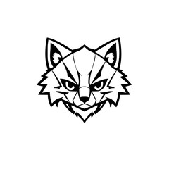 Obraz premium Geometric Fox Head: A Fierce and Stylish Vector Illustration