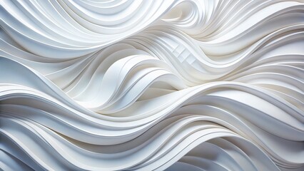 Serene White Abstract Patterns: Wellness Background for Ads