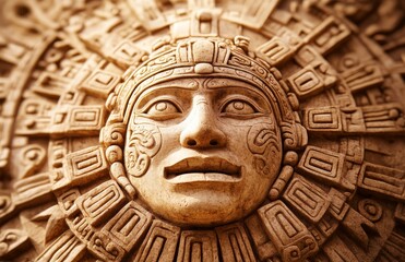 The monolithic sculpture known as the Aztec sun calendar stone was discovered under the Zocalo, the main square in Mexico City, Mexico.
