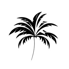 Obraz premium Palm Tree Silhouette: Minimalist Black and White Tropical Design