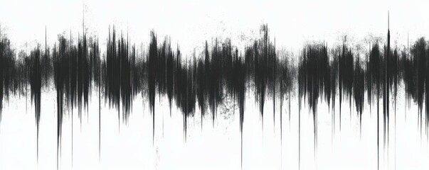 Abstract soundwave pattern with black and white vertical lines
