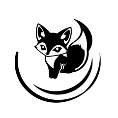 Adorable Fox Illustration: Cute, Minimalist Animal Design