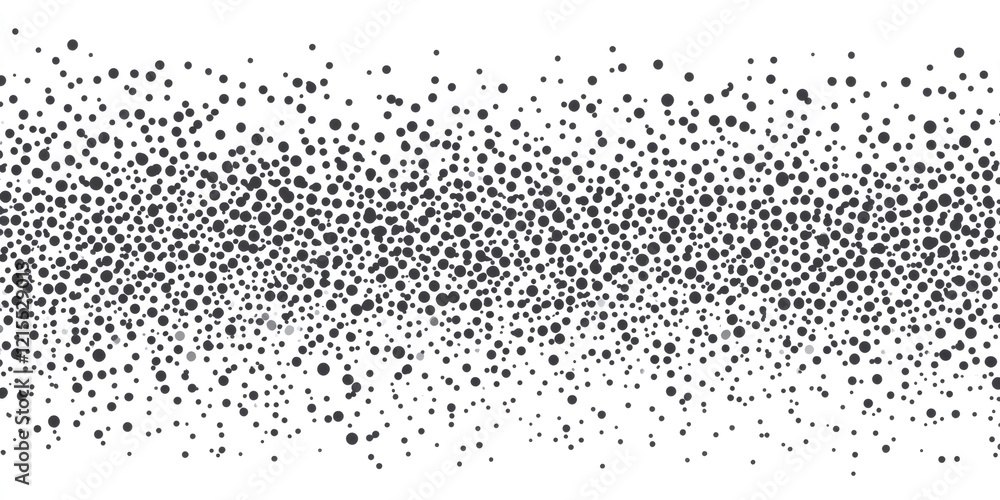 Poster grainy monochrome header backdrop with scattered dot pattern generating gradient texture, enhancing 