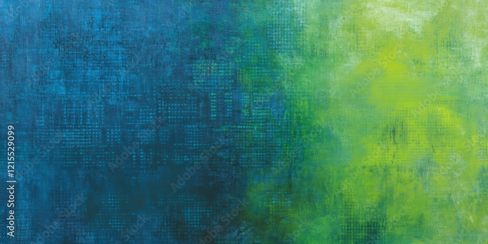 Poster green and blue gradient background creating textured surface, blending colors smoothly for digital d