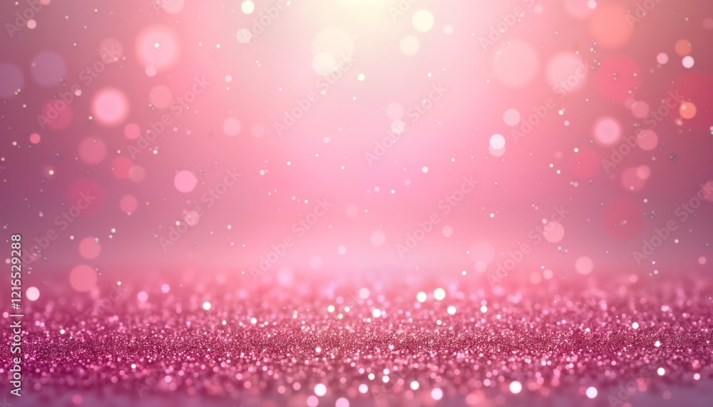 Poster pink glitter abstract background with bokeh effect. glittering pink, light pink colours create luxur