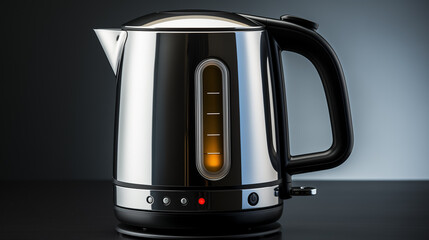  Modern stainless steel electric kettle.