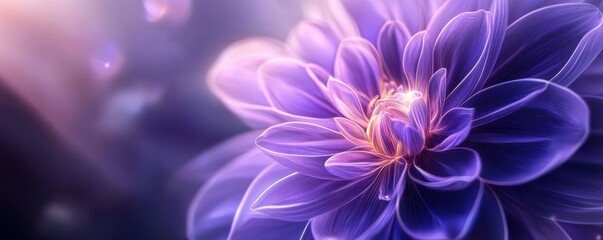 Vibrant purple flower with delicate petals in soft light