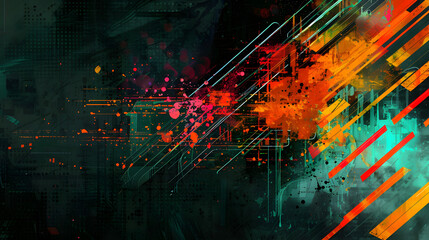 Obraz premium Netherlands' Digital Identity: Highlighting the .NL Country Code in Abstract Art