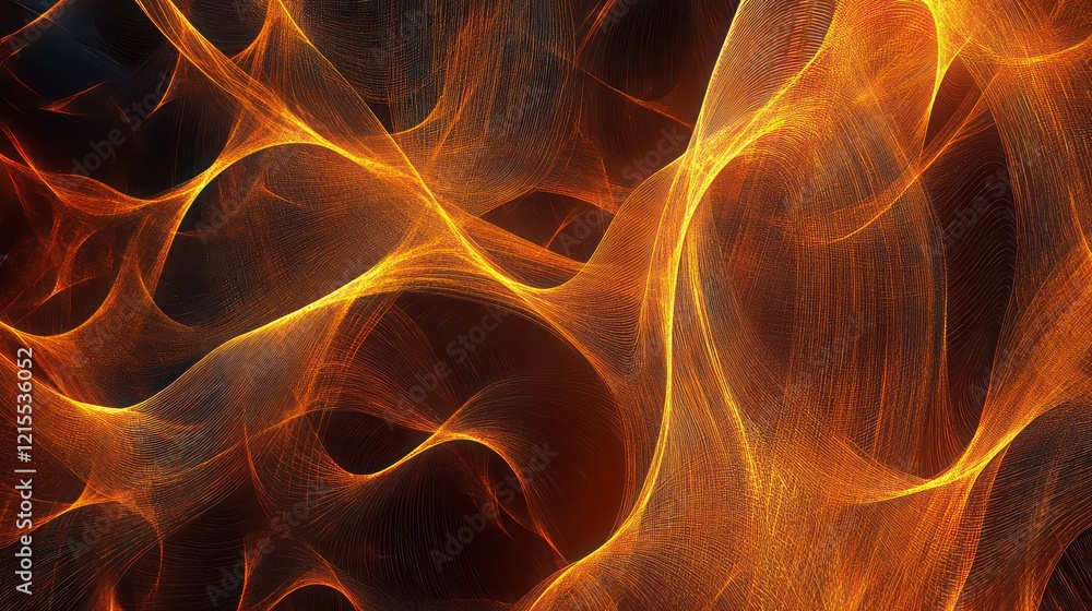 Poster an intricate mesh of glowing lines resembling neural pathways.