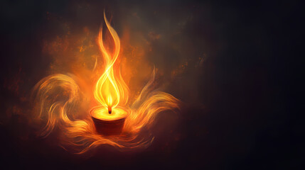 The eternal flame: life's light burning forever - visualize a flame that never flickers, symbolizing the eternal nature of life's essence and energy. eternal. illustration. Eternal Flame. Illustration