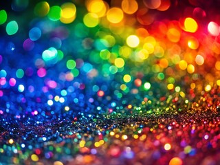 Sparkling Rainbow Glitter Background: High-Resolution Festive Texture