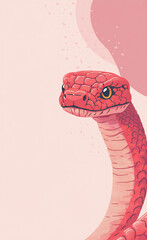 Fototapeta premium Red snake with striking features