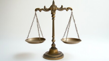 Justice in balance scales of justice symbolizing fairness studio still life minimalist
