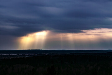sunlight from the clouds