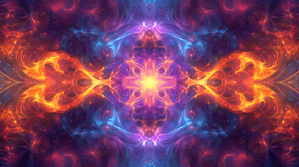 Eternal flame: radiant fractal loops of fiery energy background. Eternal Flame. Illustration