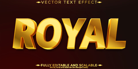Gold sparkle text effect, editable royal and shiny text style