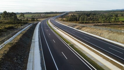 Autovía A-54 entre Lugo y Santiago de Compostela, Galicia