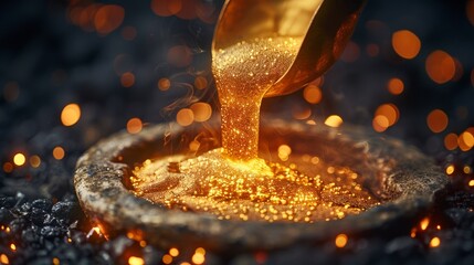 fire applied to gold, becomes molten and removes any discoloration caused by traces of other metals