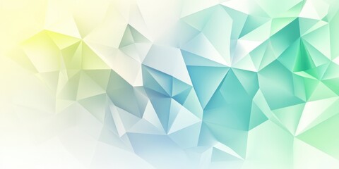 Obraz premium Abstract background with geometric shapes and light blue, green, and white colors Geometric vector illustration of a modern design for a business presentation on a gradient background Generative AI