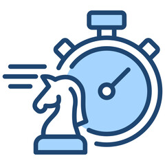 Obraz premium Strategy Blue Icon