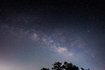 The milky way night sky