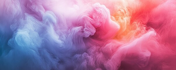 Fototapeta premium Colorful abstract smoke art with flowing pink and blue hues