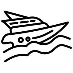 Yacht Outline Icon