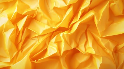 Abstract yellow crumpled fabric