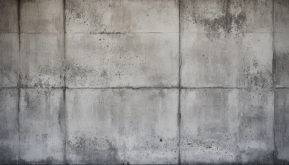 Obraz premium Eine graue, rissige Betonwand mit markanter Textur und sichtbaren Fugen, ideal als urbaner oder industrieller Hintergrund für kreative Designs. Generative KI.