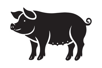 Pig Vector Silhouette